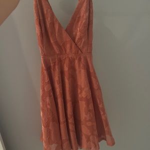 Days of Beauty Rose Pink Burnout Floral Skater Dress